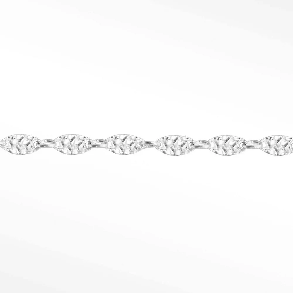 14k White Gold Chain Designer Line for Permanent Jewelry Sold by the inch