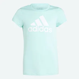 ADIDAS JUNIOR ESSENTIALS BIG LOGO BLUE TEE