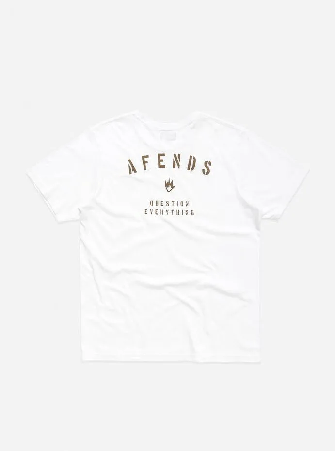 Afends Men's Standard Issue Standard Fit Tee White M191009