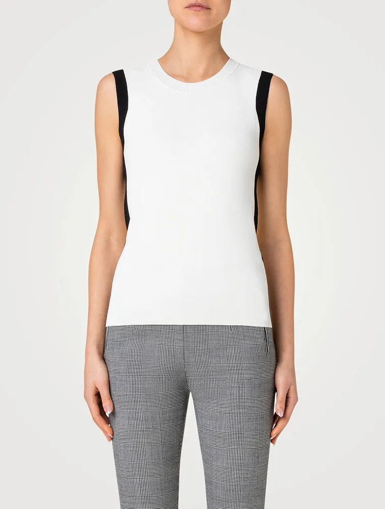 AKRIS Colourblock Sleeveless Sweater