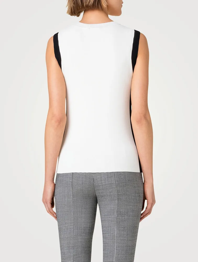 AKRIS Colourblock Sleeveless Sweater