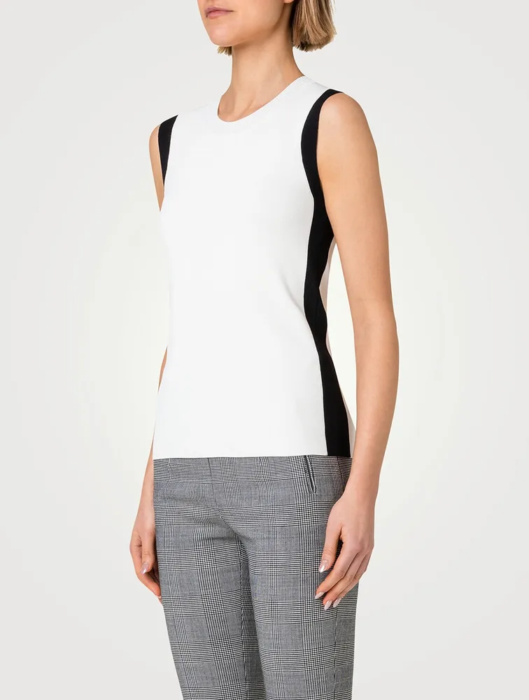 AKRIS Colourblock Sleeveless Sweater