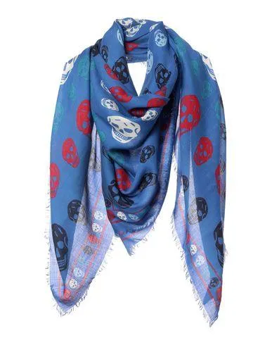 Alexander Mcqueen Women Square scarf Blue -- --