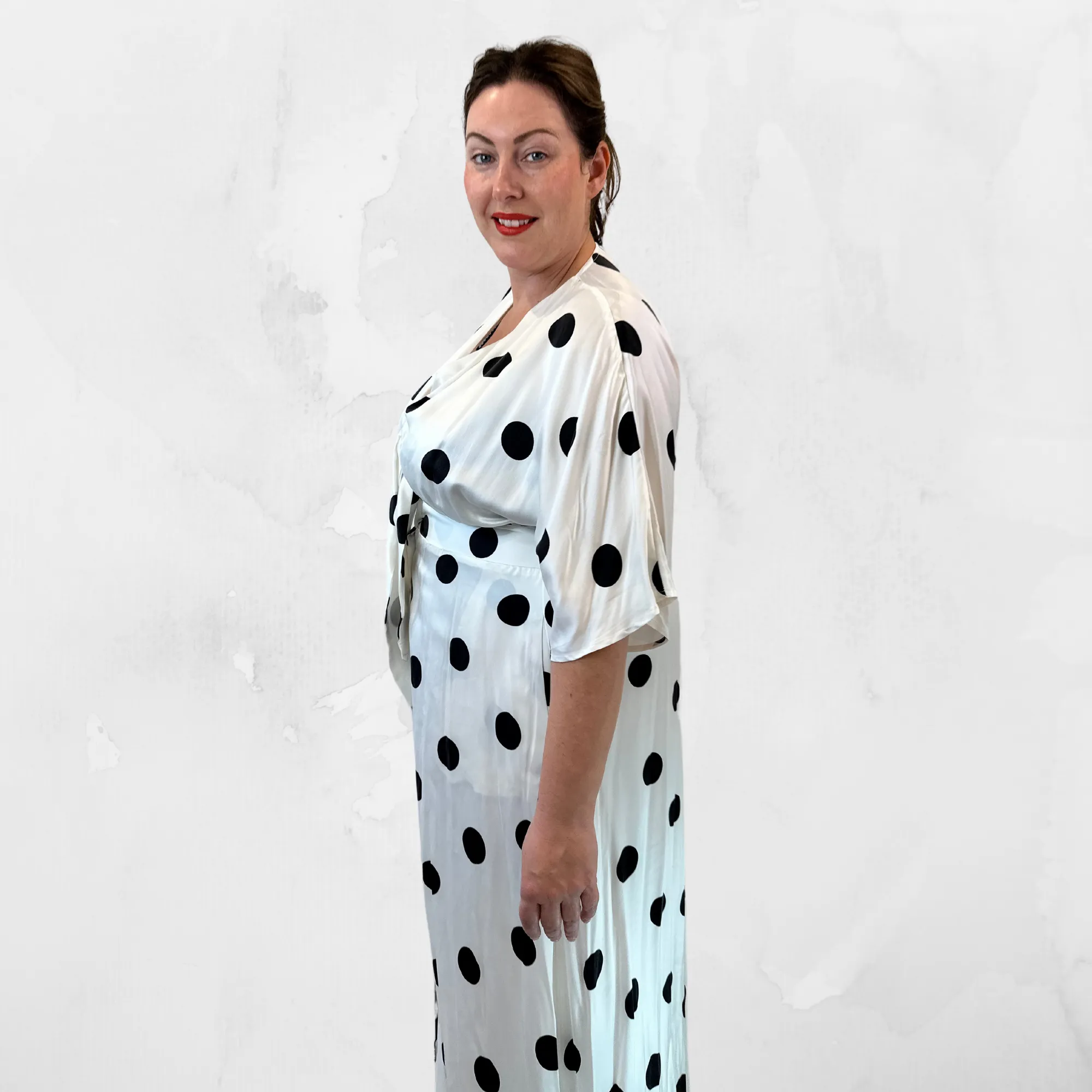 Angelika Silk Spot Dress