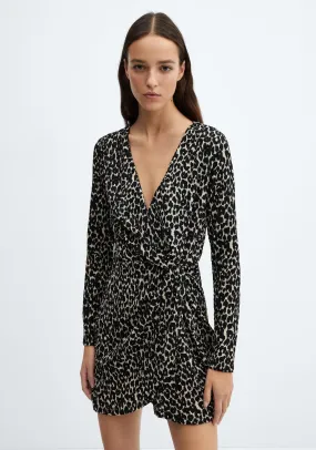 Animal print texture dress