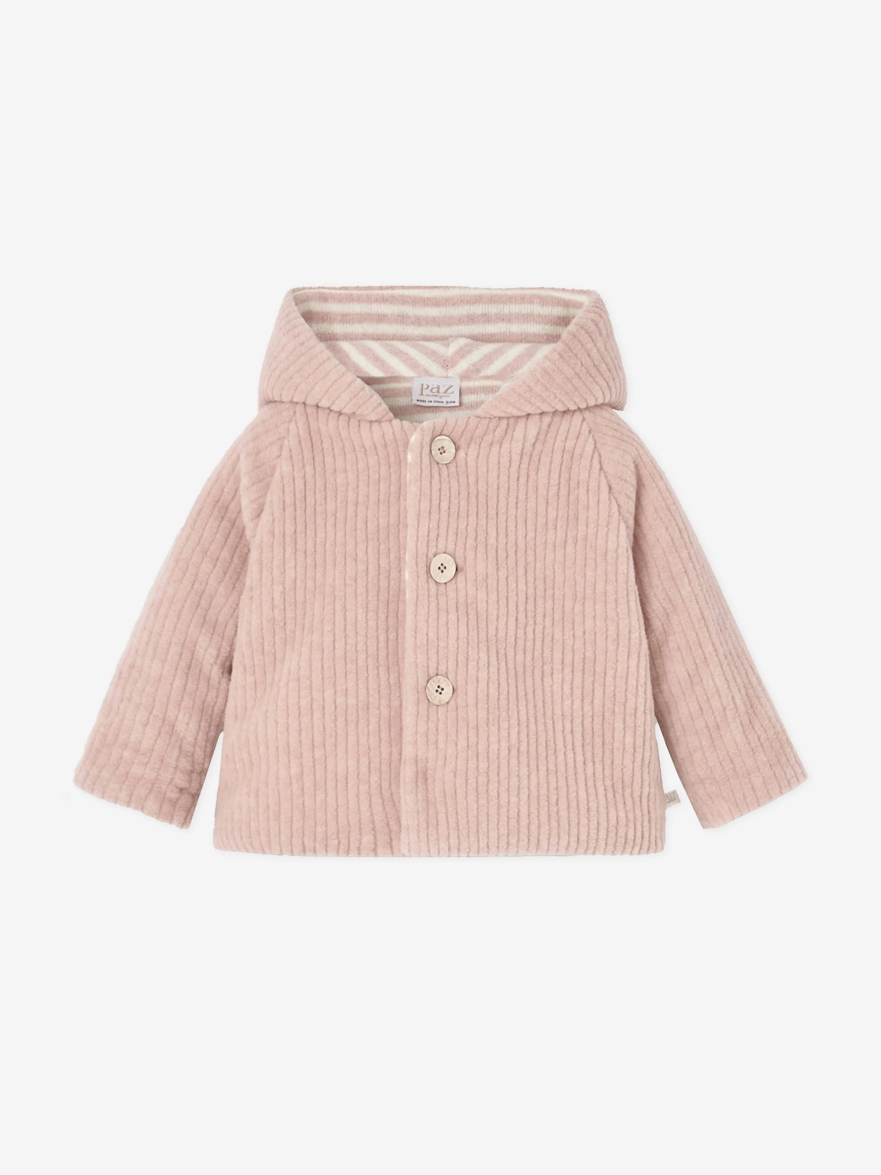 Baby Girls Bunny Ears Coat in Pink