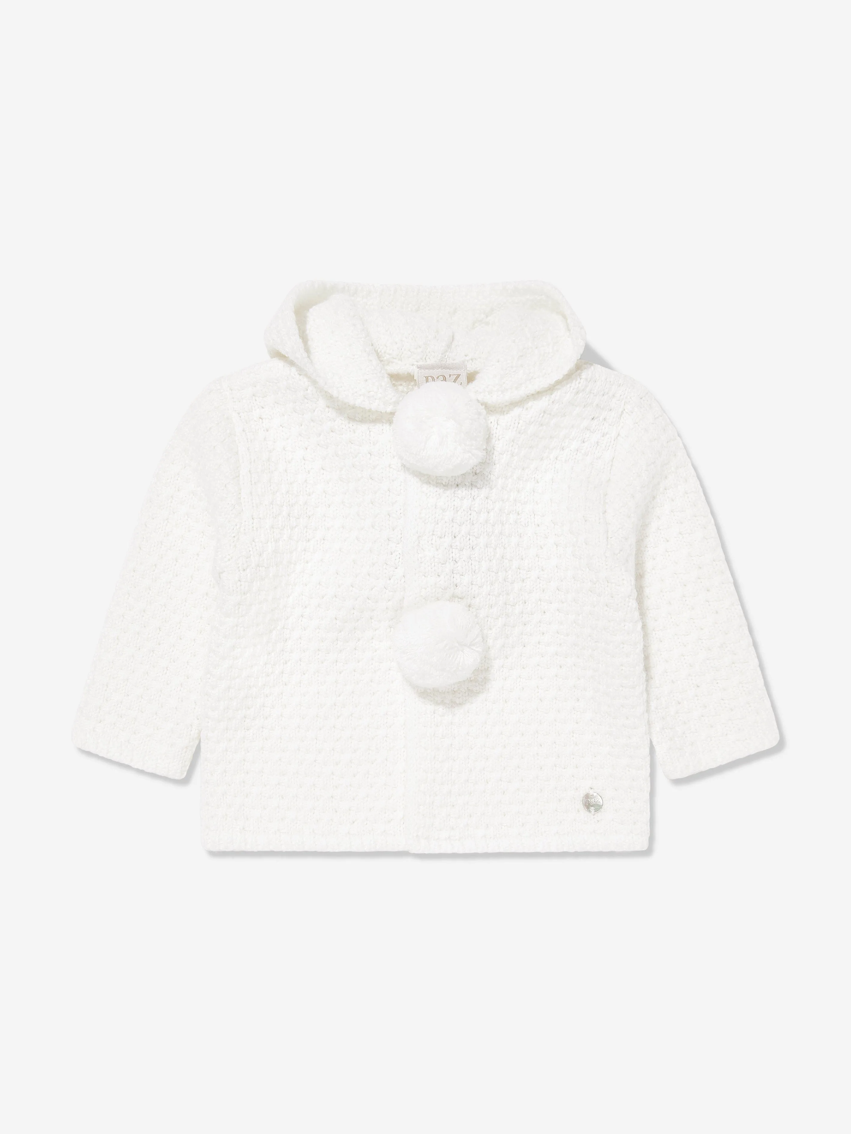 Baby Wool Knitted Coat in Ivory