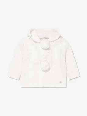 Baby Wool Knitted Coat in Ivory