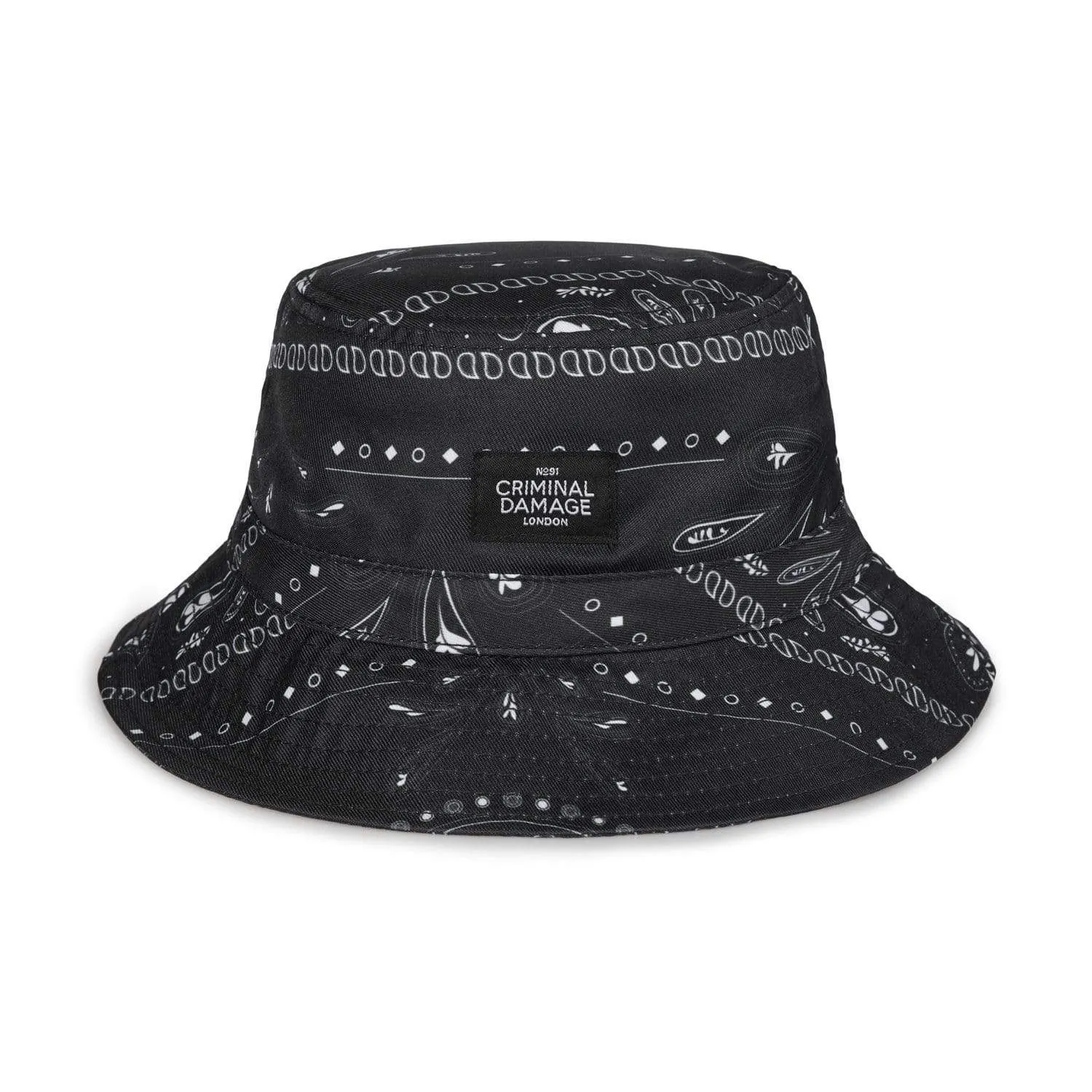 Bandana Bucket Hat - Black