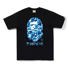 BAPE BIG APE HEAD (WITH WRITING) BLACK/BLUE TEE