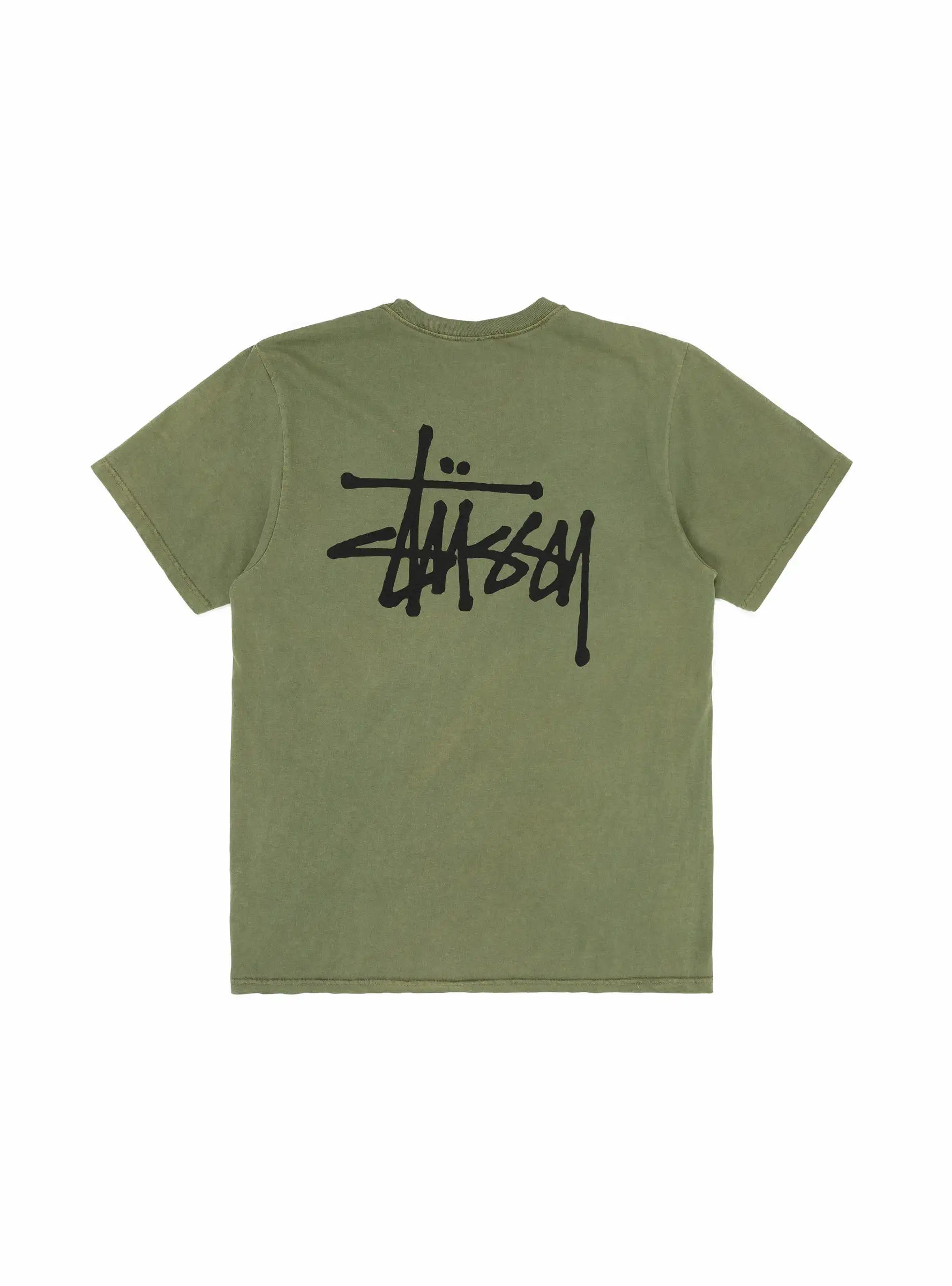 Basic Stussy Pig. Dyed T-shirt Olive