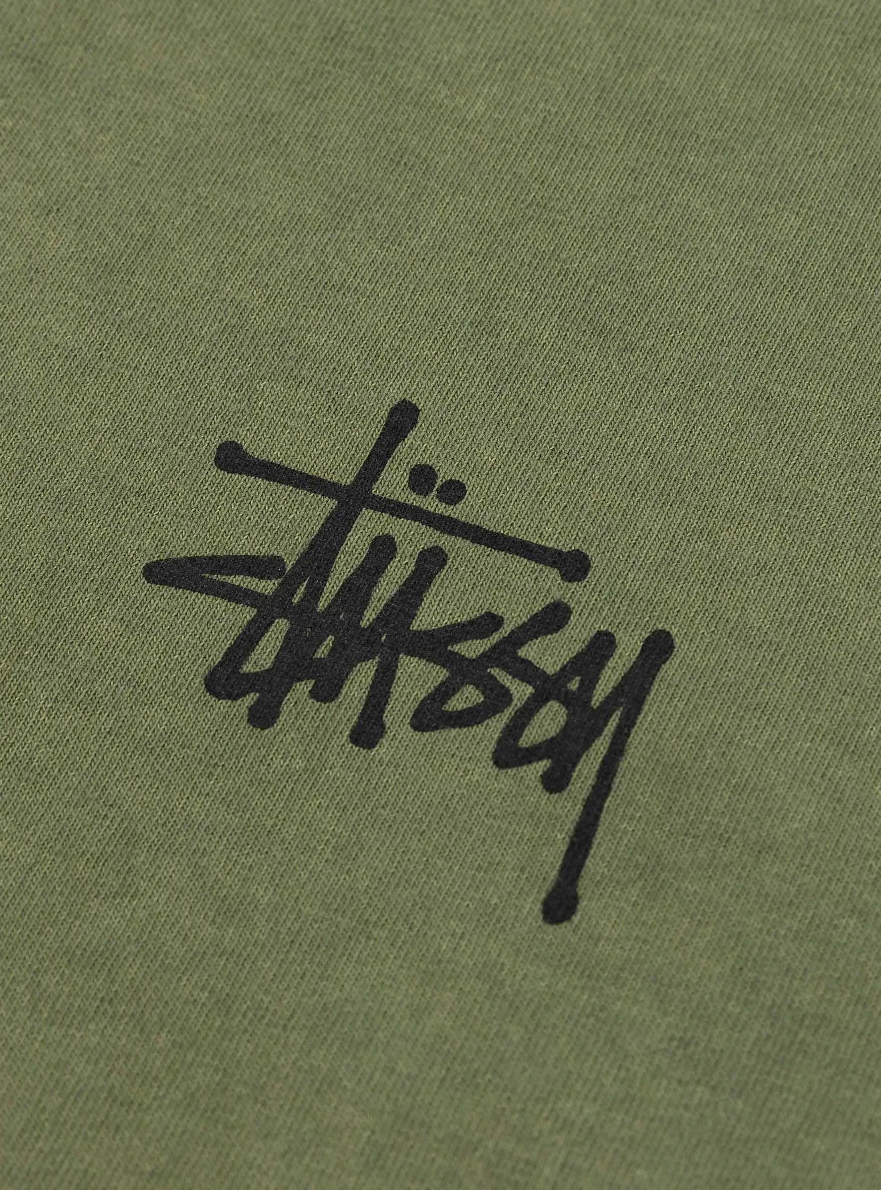 Basic Stussy Pig. Dyed T-shirt Olive