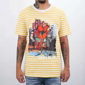 BEAUTY IN THE STRUGGLE STRIPE TEE YELLOW