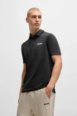 BOSS x Matteo Berrettini slim-fit polo shirt with UV protection