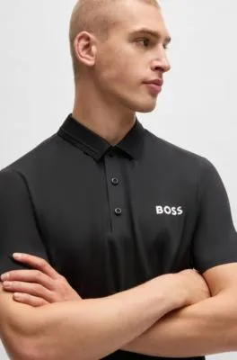 BOSS x Matteo Berrettini slim-fit polo shirt with UV protection