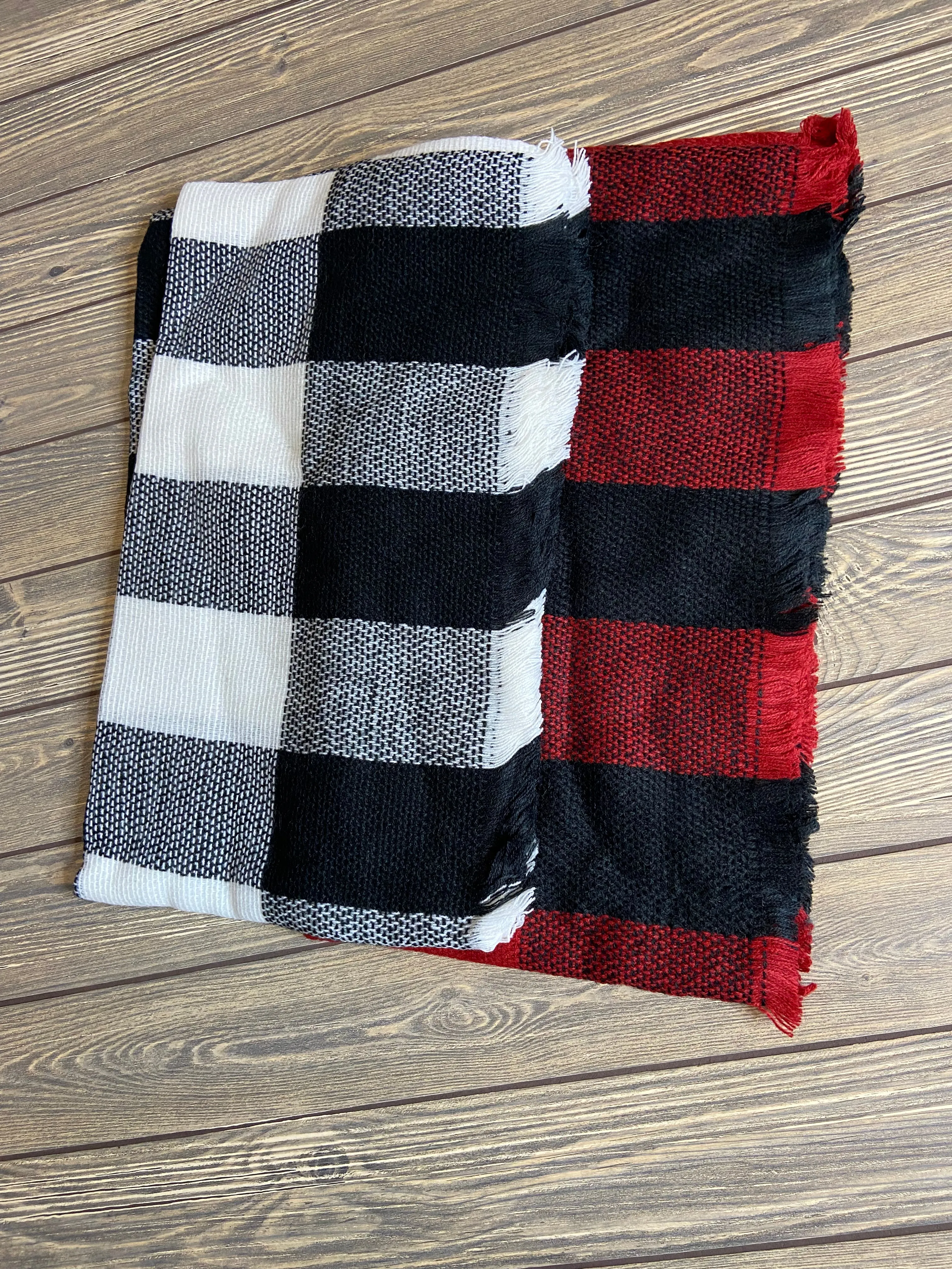 Buffalo Plaid Blanket Scarf