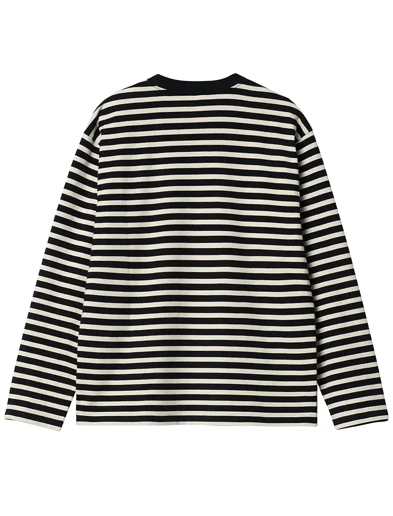 Carhartt L/S T-Shirt Seidler Stripe Black / White