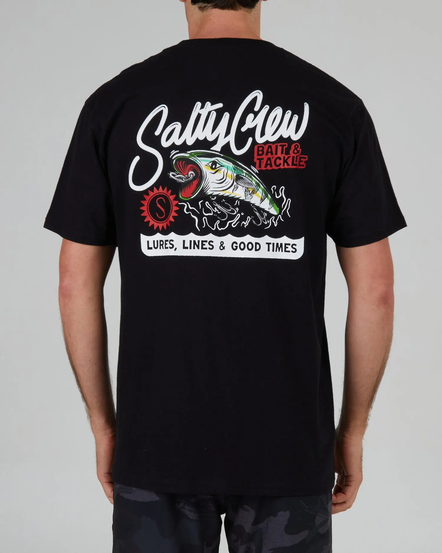 Castoff Classic Salty Crew Standard Short Sleeve Tee - Black