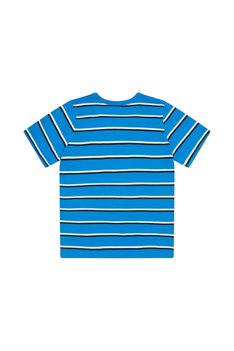 CHAMPION JUNIOR STRIPE BLUE TEE