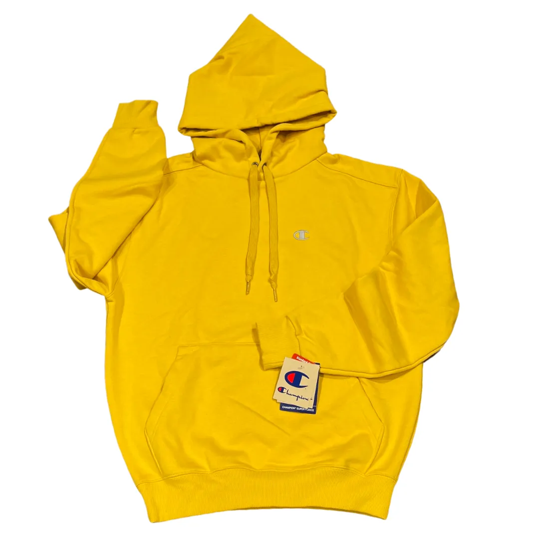 CHAMPION “SUPER FLEECE” SMALL LOGO CONE HOODY-ROYAL GOLD