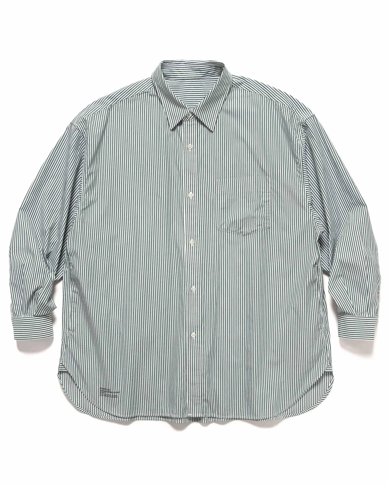 Corporate Uniform L/S Shirt Green Stripe