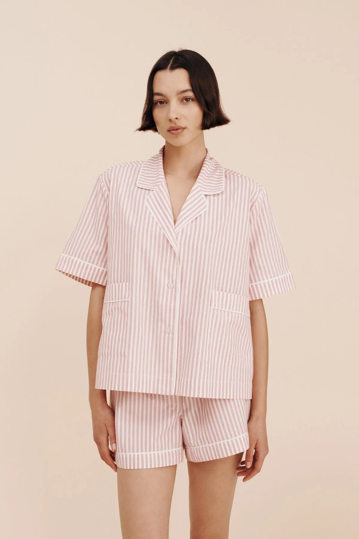 EDIE SHIRT - STRAWBERRY STRIPE