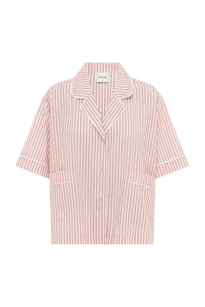 EDIE SHIRT - STRAWBERRY STRIPE