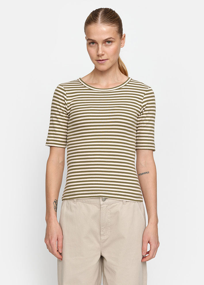 Esmé Studios Blossom Stripe SS T-shirt - Cloud Pink