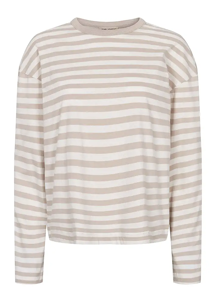 Esmé Studios Signe LS Striped T-shirt ES123-315 Chateau Gray Stripe