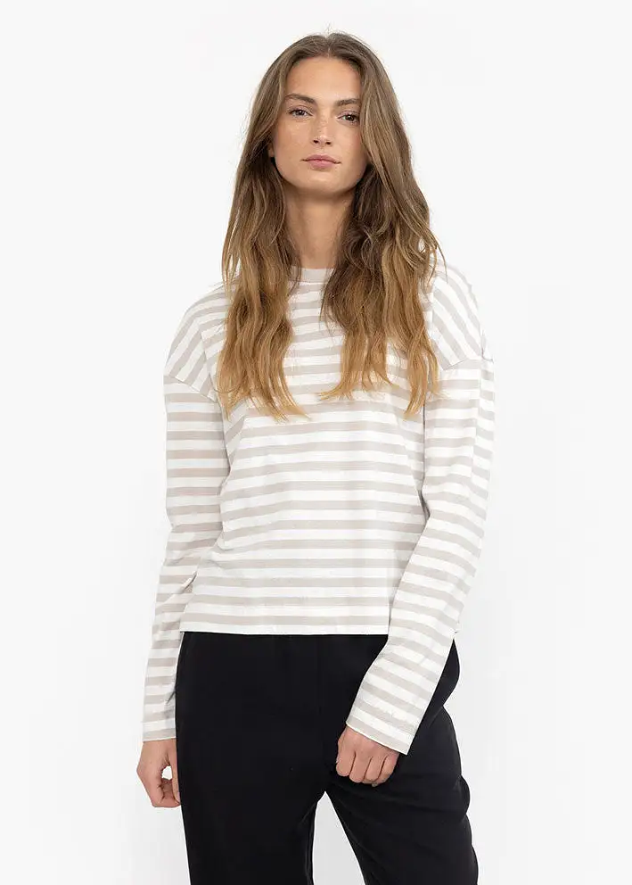 Esmé Studios Signe LS Striped T-shirt ES123-315 Chateau Gray Stripe