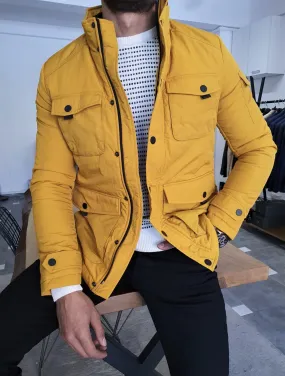 Forenzax Yellow Slim Fit Coat