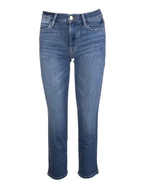 Frame Faded Effect Cropped Jeans