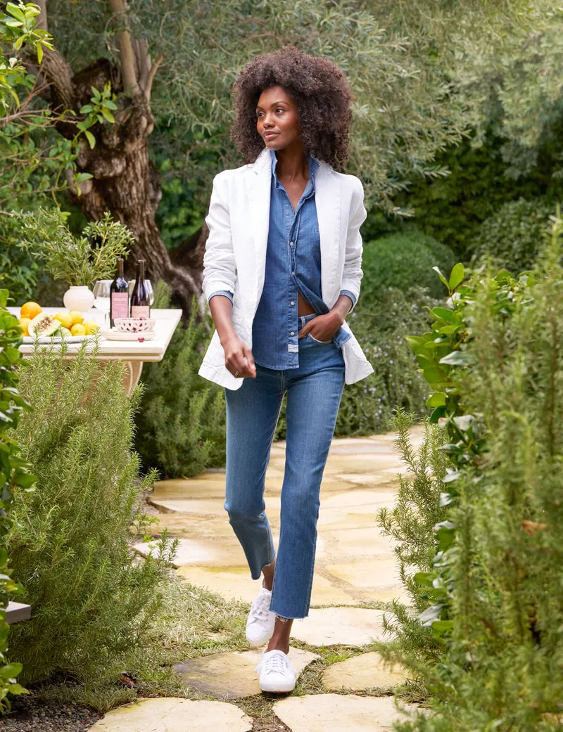 Frank & Eileen Dublin Blazer in White Linen