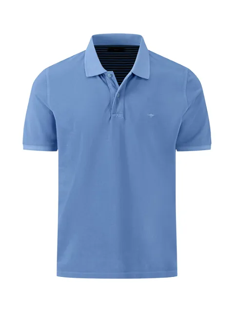 FYNCH HATTON Casual Fit Polo Shirt/Washed Crystal Blue - New SS24