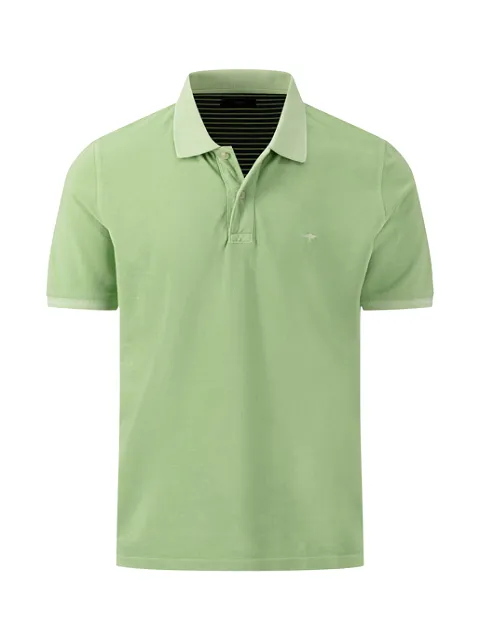 FYNCH HATTON Casual Fit Polo Shirt/Washed Soft Green - New SS24