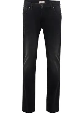 FYNCH HATTON Durban Modern Fit Stretch Jeans/Washed Black - New SS22i