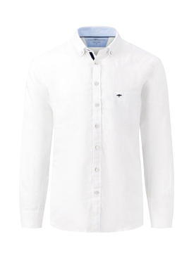 FYNCH HATTON Premium Linen L/S Shirt/White - New SS24