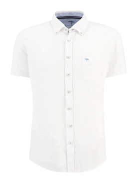 FYNCH HATTON Premium Linen Shirt/White - New SS23