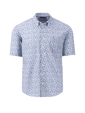 FYNCH HATTON Premium S/S Print Shirt/Dusty Lavender - New SS24