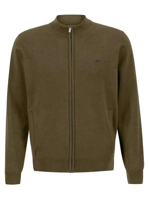 FYNCH HATTON Zip Cardigan/Deep Forest - AW23 SALE