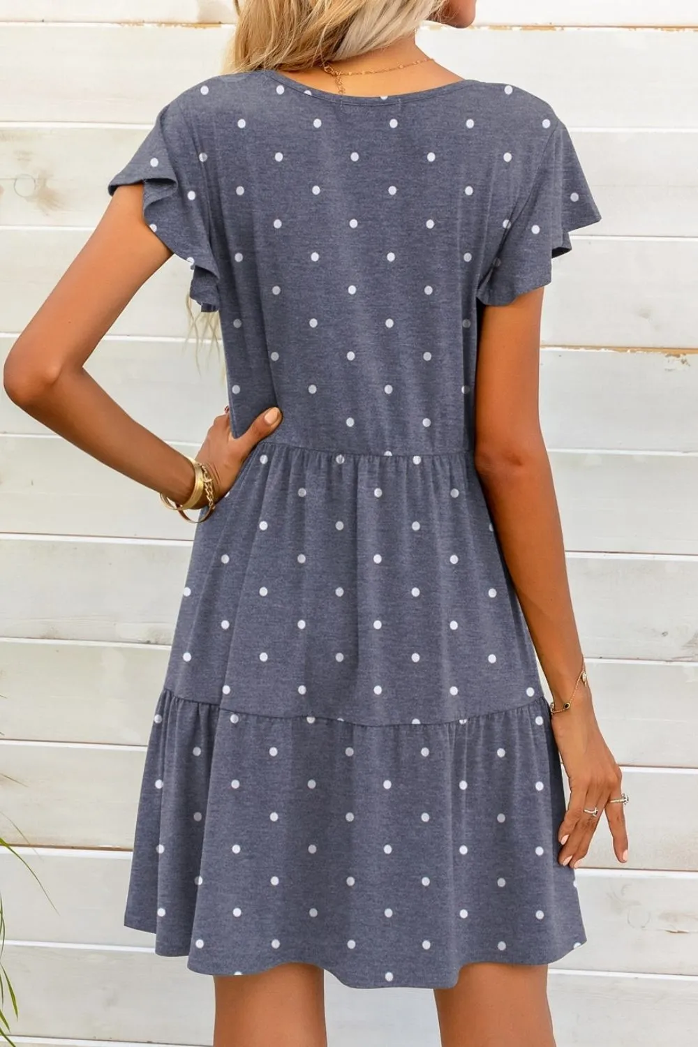 Girl Next Door Flutter Sleeve Dress