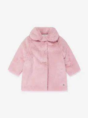 Girls Faux Fur Coat in Pink