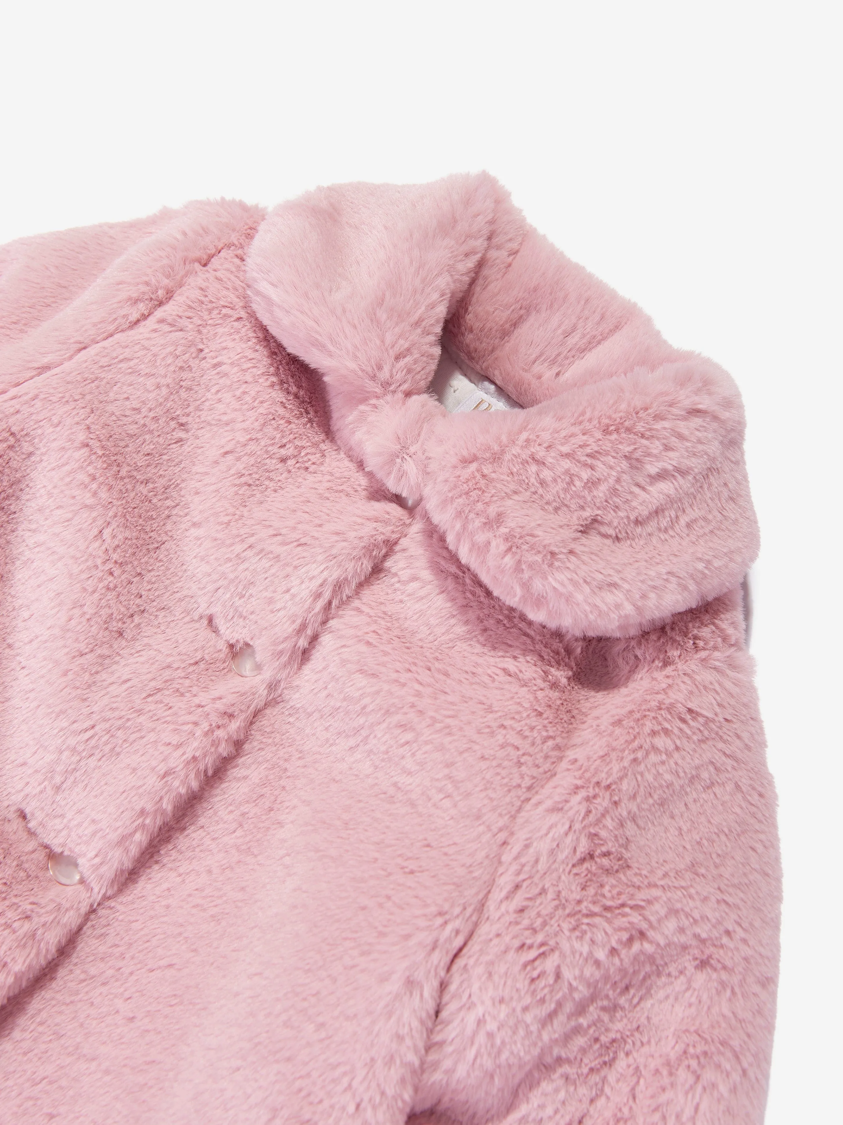 Girls Faux Fur Coat in Pink