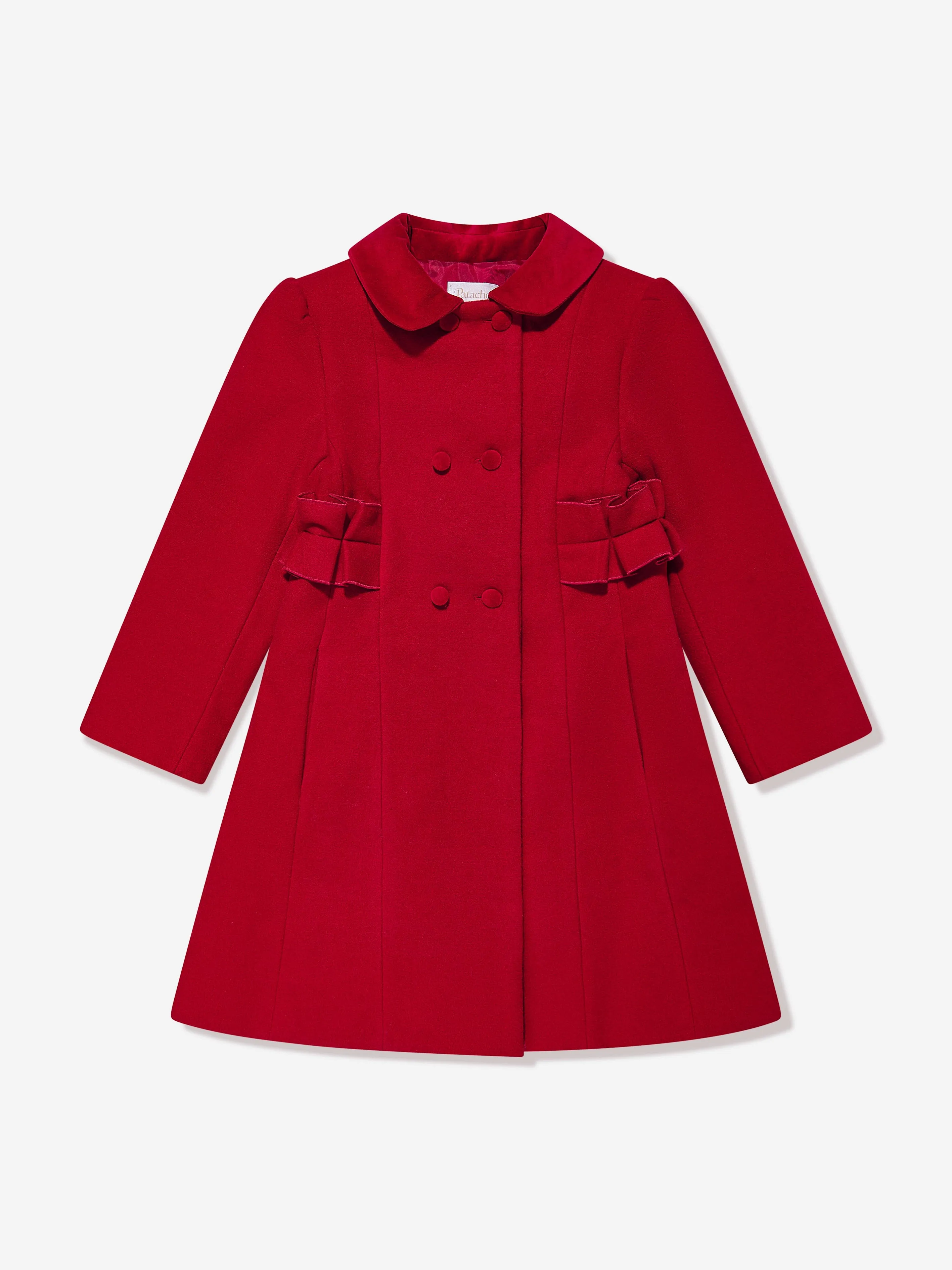 Girls Felted Coat in Red