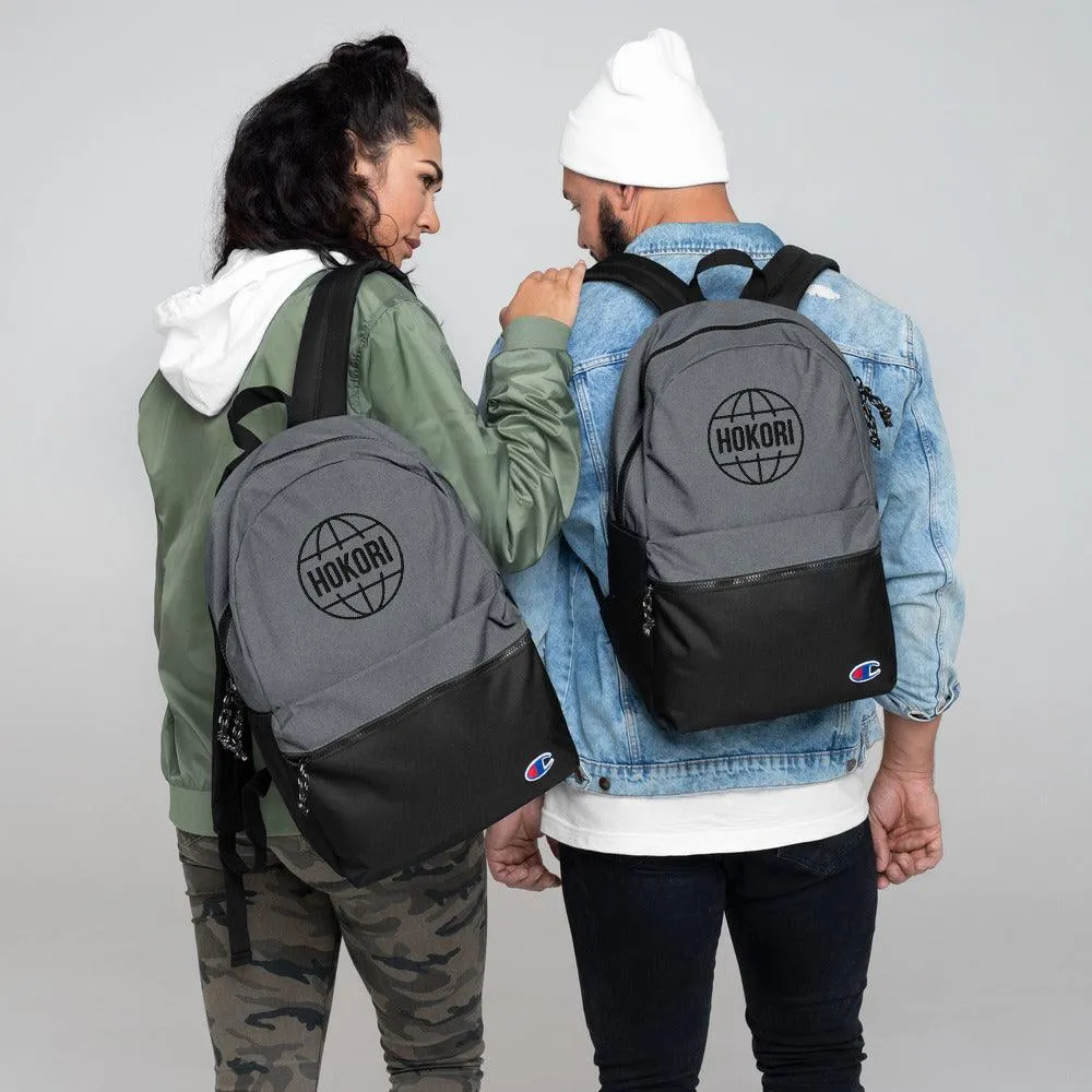 Globe Embroidered Champion Backpack