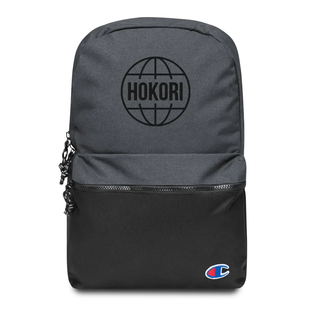 Globe Embroidered Champion Backpack