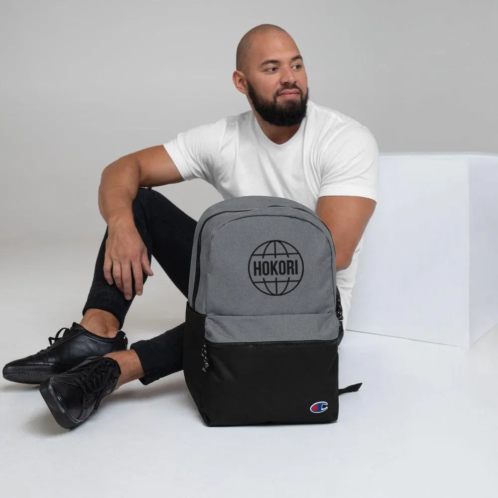 Globe Embroidered Champion Backpack