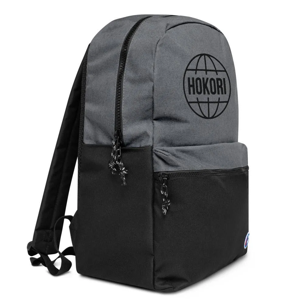 Globe Embroidered Champion Backpack