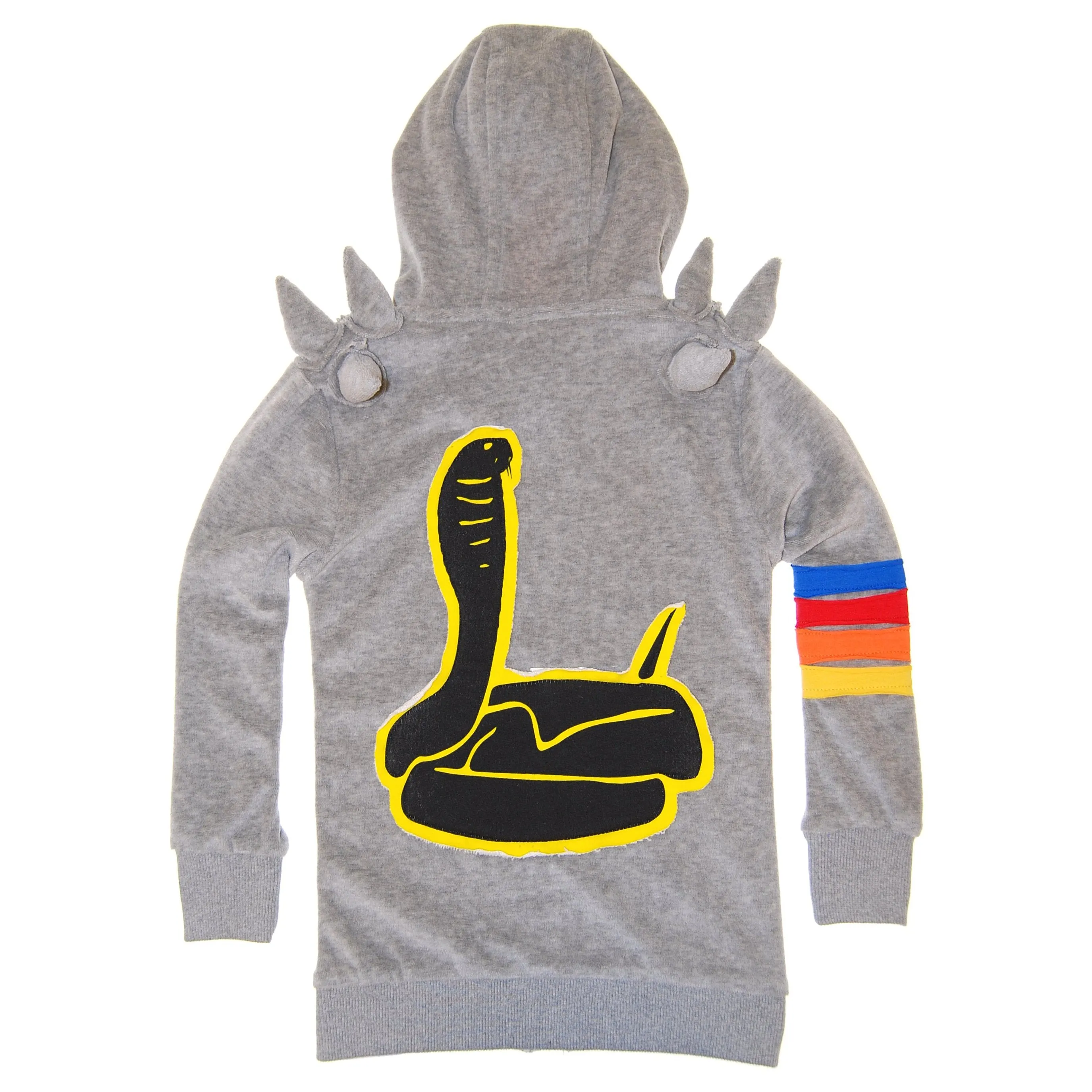 Gray Snake Spike Baby Hoody by: Mini Shatsu