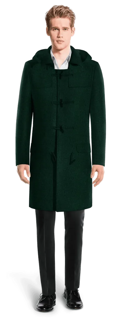 Green Long Duffle coat